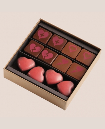 Boite 12 chocolats Saint Valentin