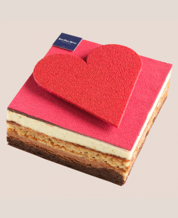 Gâteau Saint-Valentin chocolat noir et vanille 2025