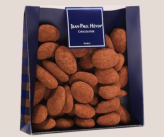 Bag of cocoa powder almonds