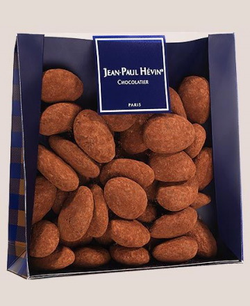 Bag of cocoa powder almonds