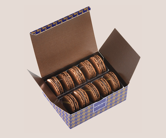 Box of 10 chocolate macarons