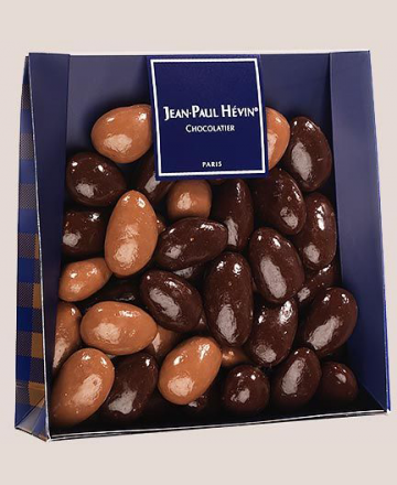 Bag of dark and milk chocolate almonds