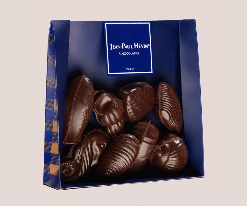 Sachets fruits de mer chocolat noir