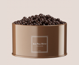 Metal box dark chocolate pearls small model