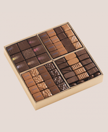Box of assorted dark and milk chocolates 1kg