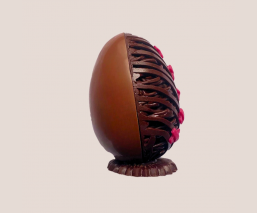 œuf de Pâques en chocolat au lait 2024 - 7.5cm profil