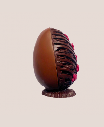 œuf de Pâques en chocolat au lait 2024 - 7.5cm profil