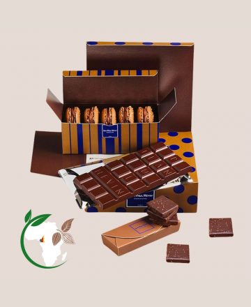 Coffret Grand Cru Yaounde chocolat noir cameroun chocolatier engagé