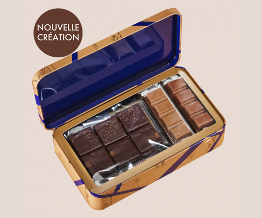 Coffret bonheur chocolat au lait et chocolat noir