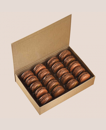 Coffret 20 macarons chocolat